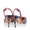 Pantofi Decupati Ela Snake Skin Blue F3