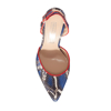 Pantofi Decupati Ela Snake Skin Blue F4